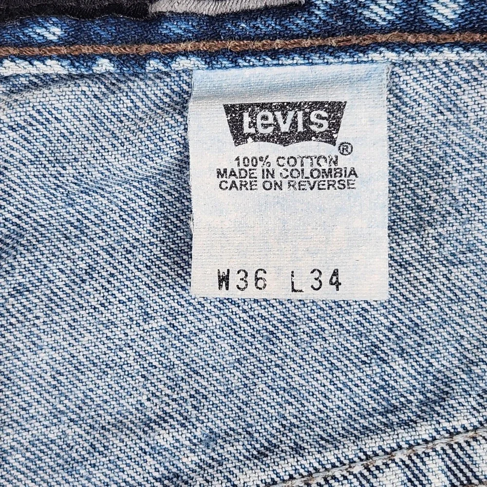 Vintage Levis SilverTab Baggy Jeans Mens 36x34 Medium Wash Blue 44570 90s